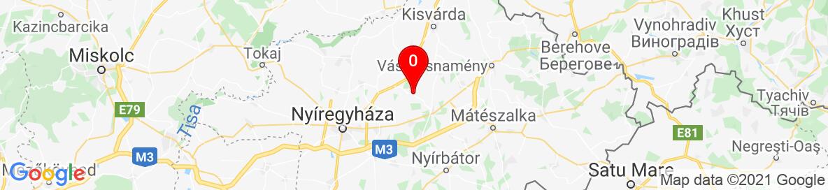 Map of Szabolcs-Szatmár-Bereg, Hungary. More detailed map is available only for registered users. Please register or log in.